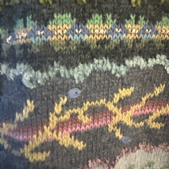 Talbots Women's Fair Isle Cardigan Sweater M Multicolor Lambswool - Picture 6 of 7